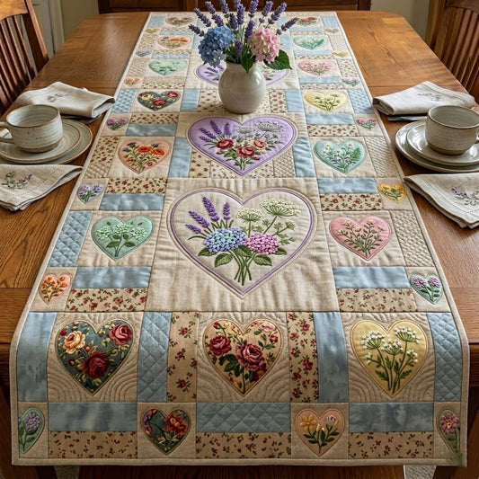 Flower Patchwork Quilted Table Runner GFTOTG3893