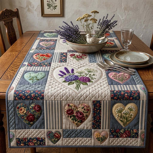 Flower Patchwork Quilted Table Runner GFTOTG3894