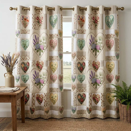 Flower Patchwork Quilted Curtains GFTOTG3895