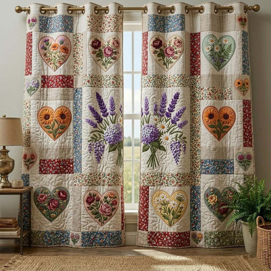 Flower Patchwork Quilted Curtains GFTOTG3896