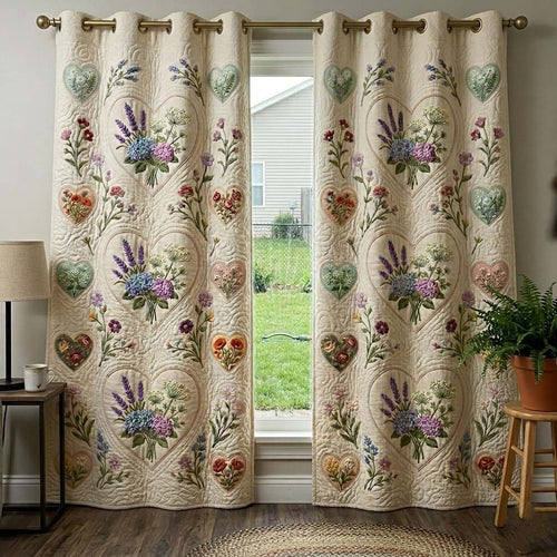 Flower Patchwork Quilted Curtains GFTOTG3897
