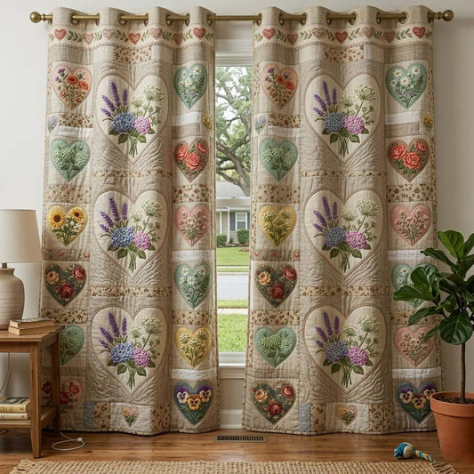 Flower Patchwork Quilted Curtains GFTOTG3898
