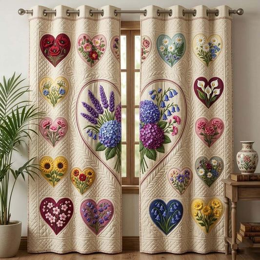 Flower Patchwork Quilted Curtains GFTOTG3900