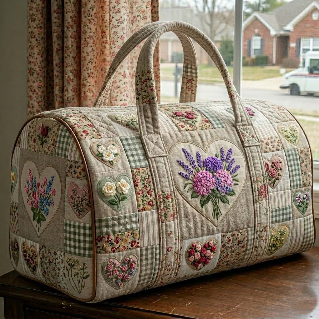 Flower Patchwork Quilted Duffle Bag GFTOTG3915
