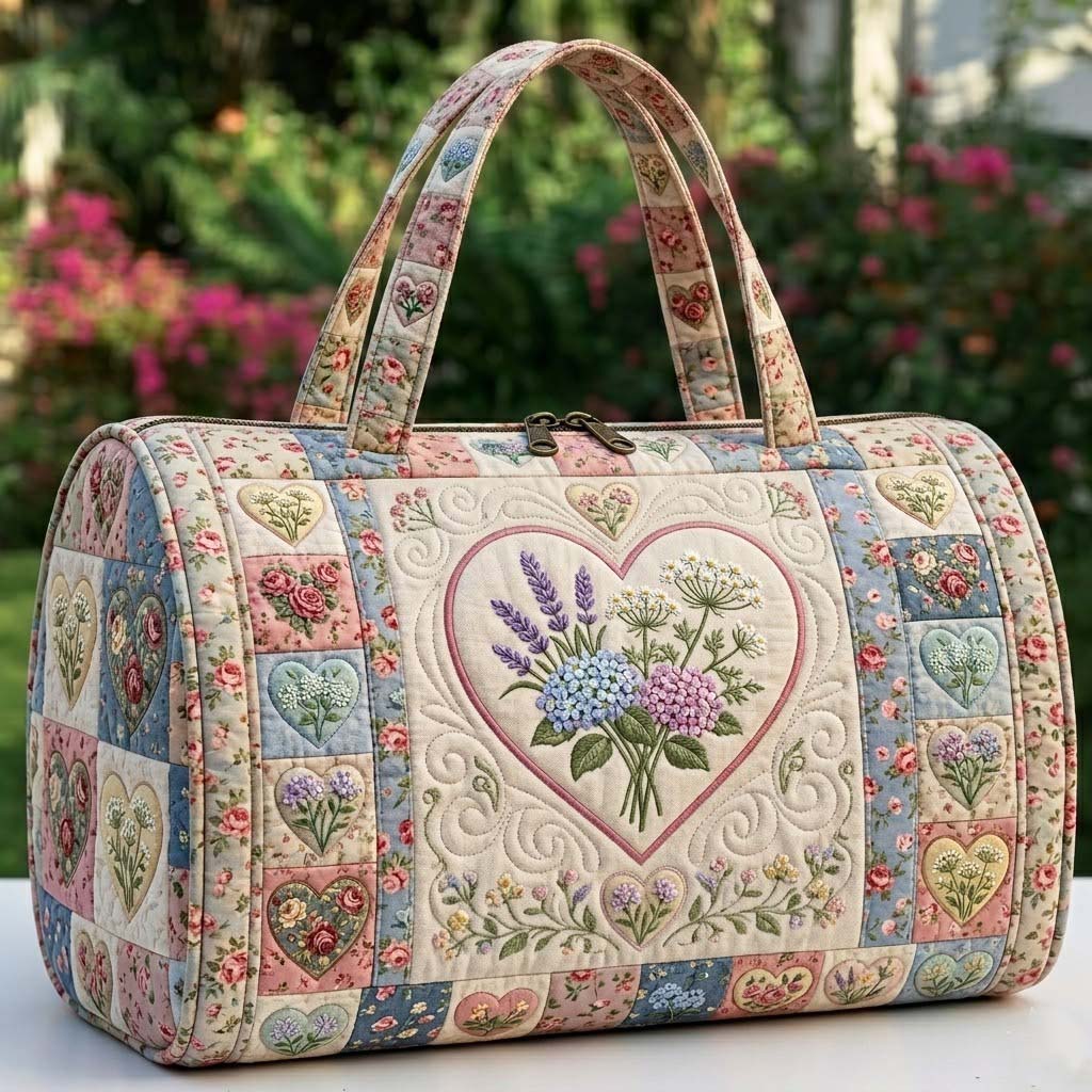 Flower Patchwork Quilted Duffle Bag GFTOTG3917