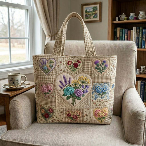 Flower Patchwork Quilted Tote Bag GFTOTG3922