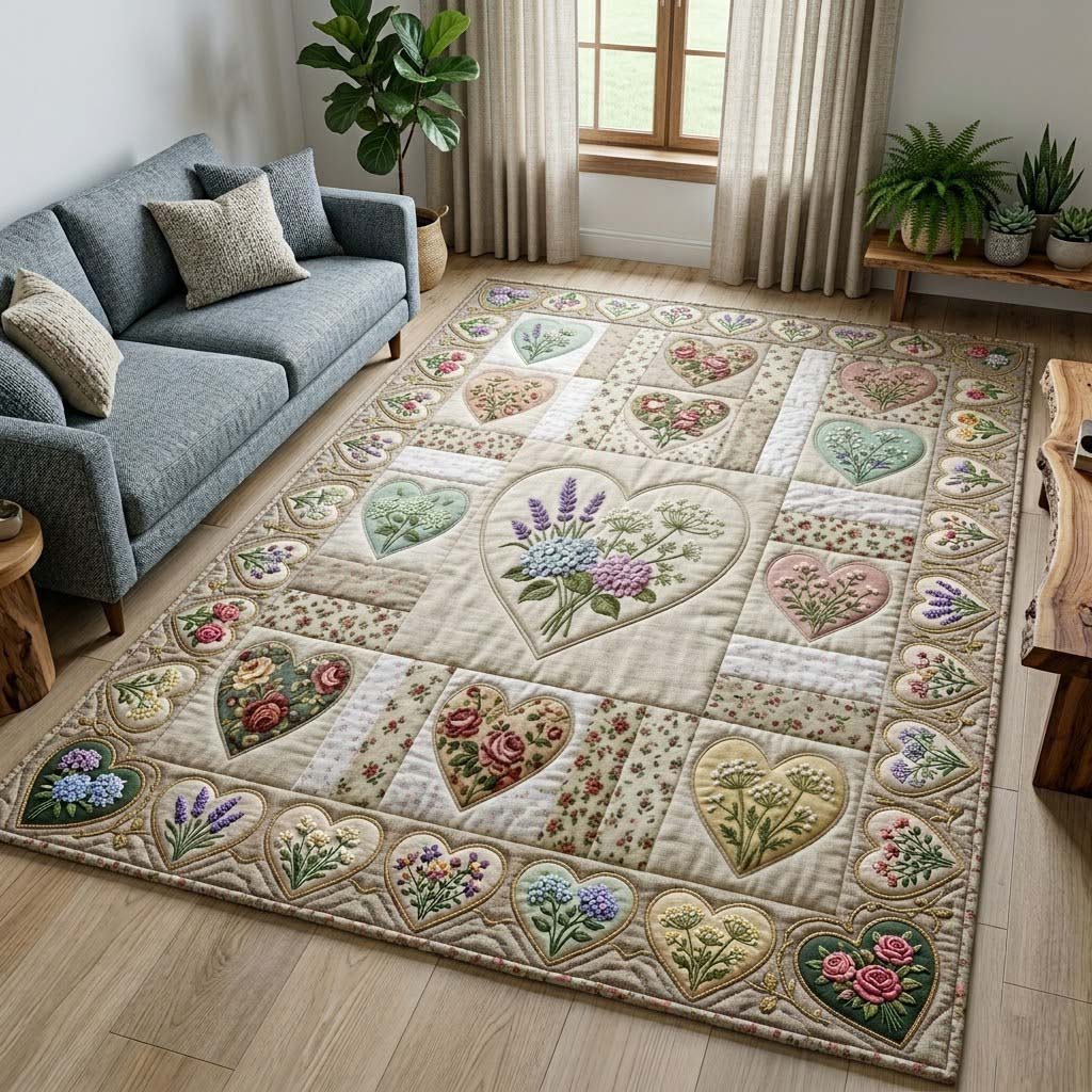 Flower Patchwork Area Rug GFTOTG3924