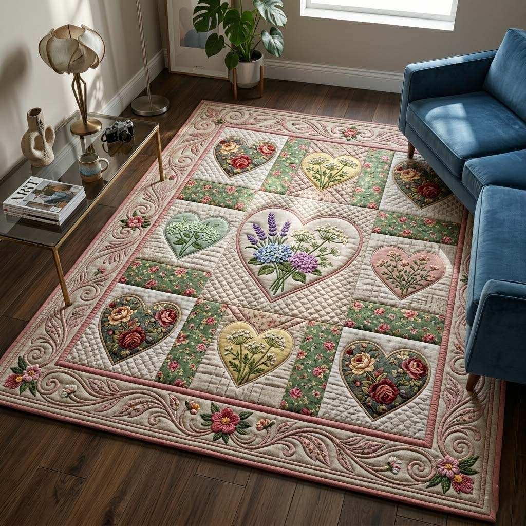 Flower Patchwork Area Rug GFTOTG3925