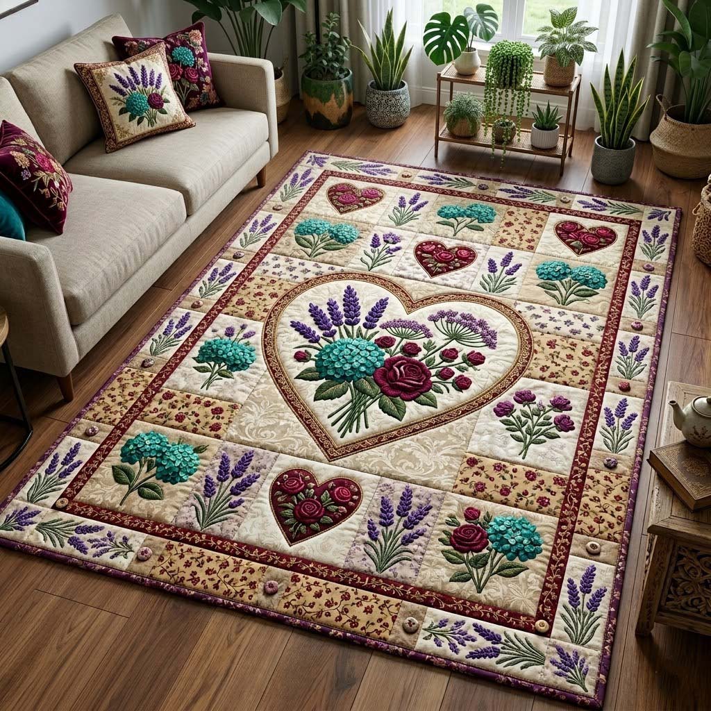 Flower Patchwork Area Rug GFTOTG3926