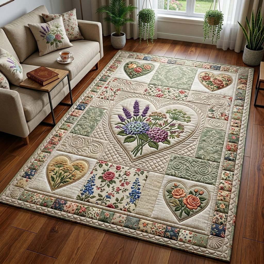 Flower Patchwork Area Rug GFTOTG3929