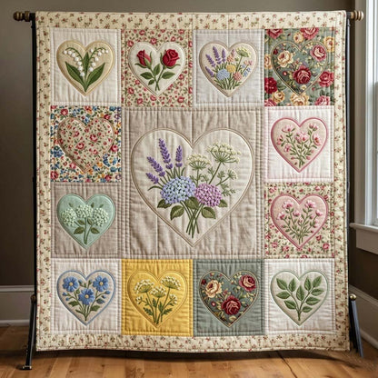 Flower Patchwork Quilted Blanket GFTOTG3958