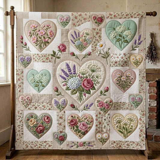 Flower Patchwork Quilted Blanket GFTOTG3962