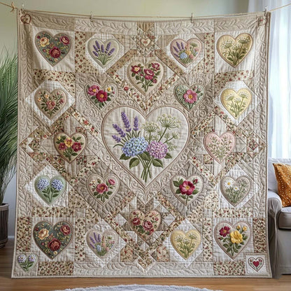 Flower Patchwork Quilted Blanket GFTOTG3963