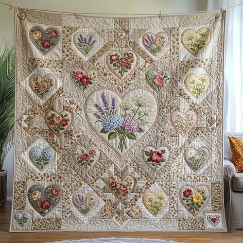 Flower Patchwork Quilted Blanket GFTOTG3963