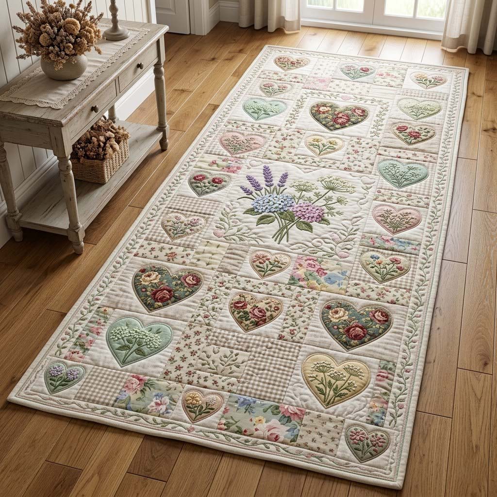Flower Patchwork Runner Rug GFTOTG3966