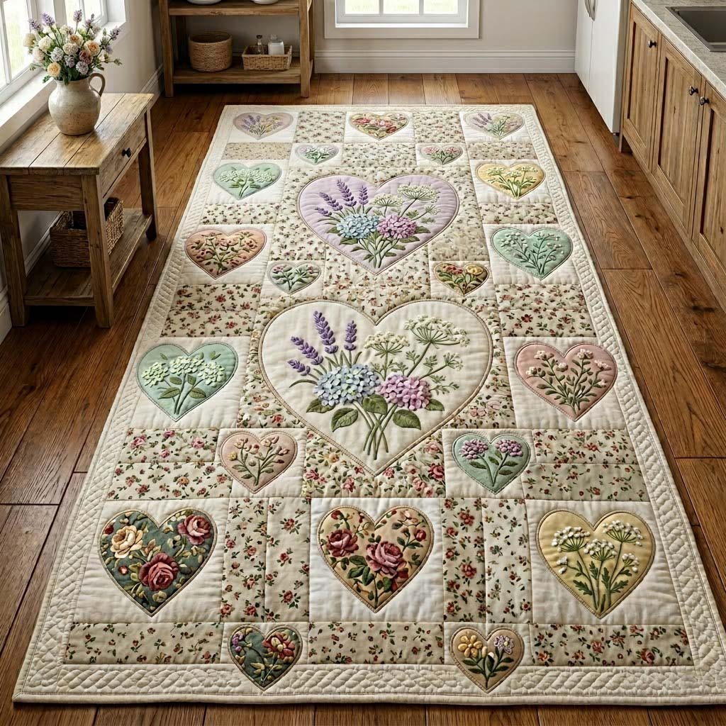 Flower Patchwork Runner Rug GFTOTG3967