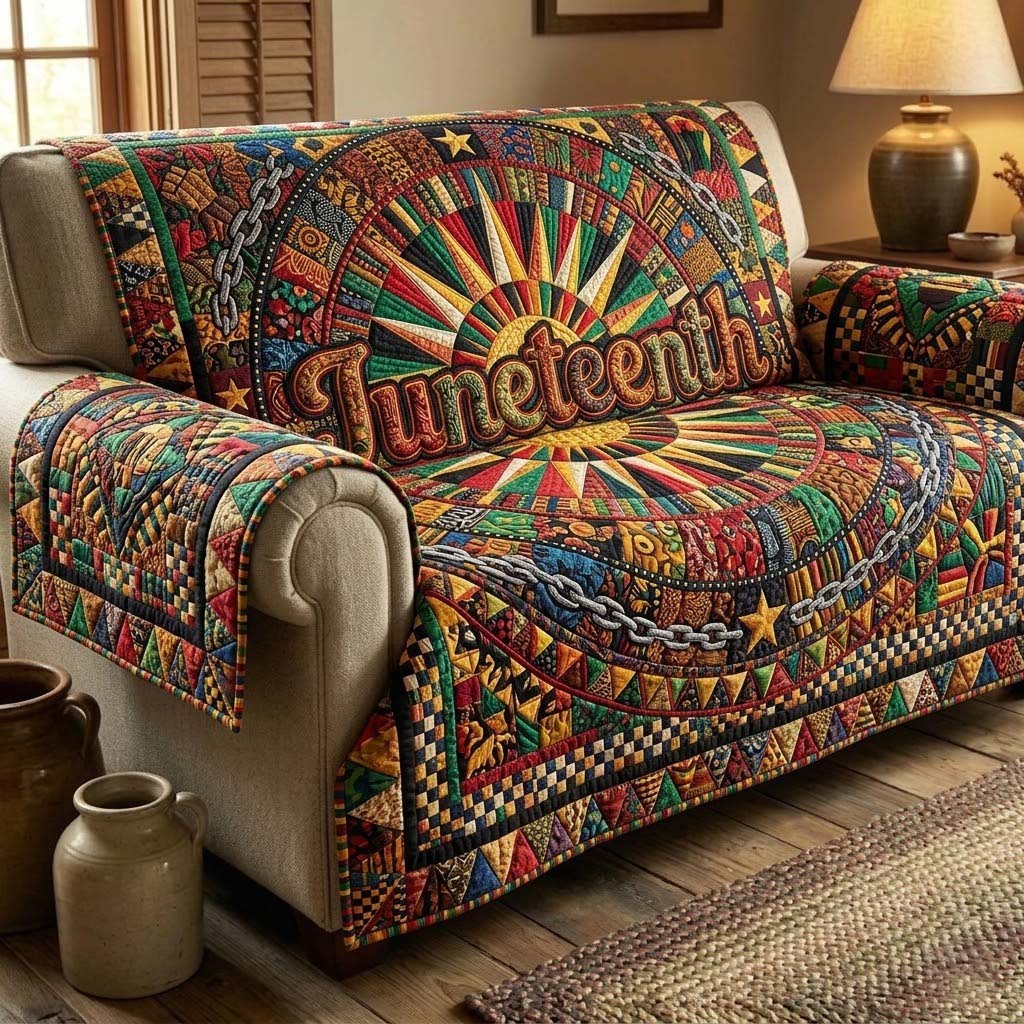 Juneteenth Heritage Quilted Sofa Cover GFTOTG4035