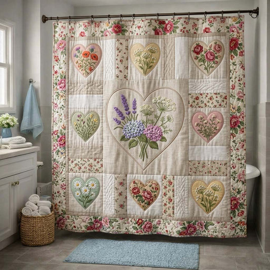Flower Patchwork Shower Curtain GFTOTG4069