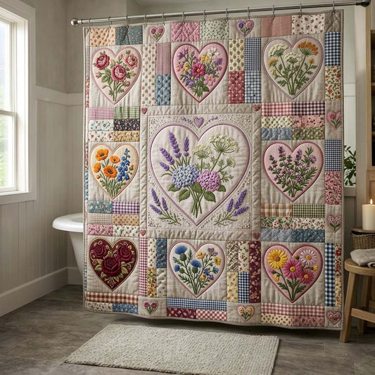 Flower Patchwork Shower Curtain GFTOTG4070