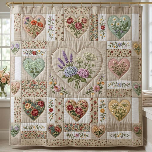 Flower Patchwork Shower Curtain GFTOTG4071