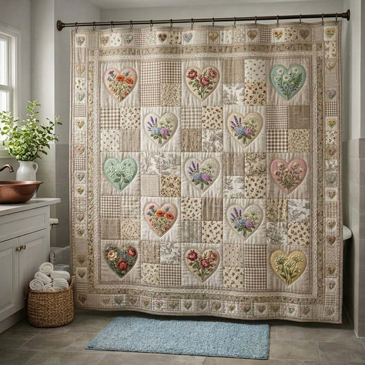 Flower Patchwork Shower Curtain GFTOTG4073