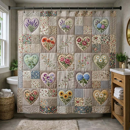 Flower Patchwork Shower Curtain GFTOTG4074