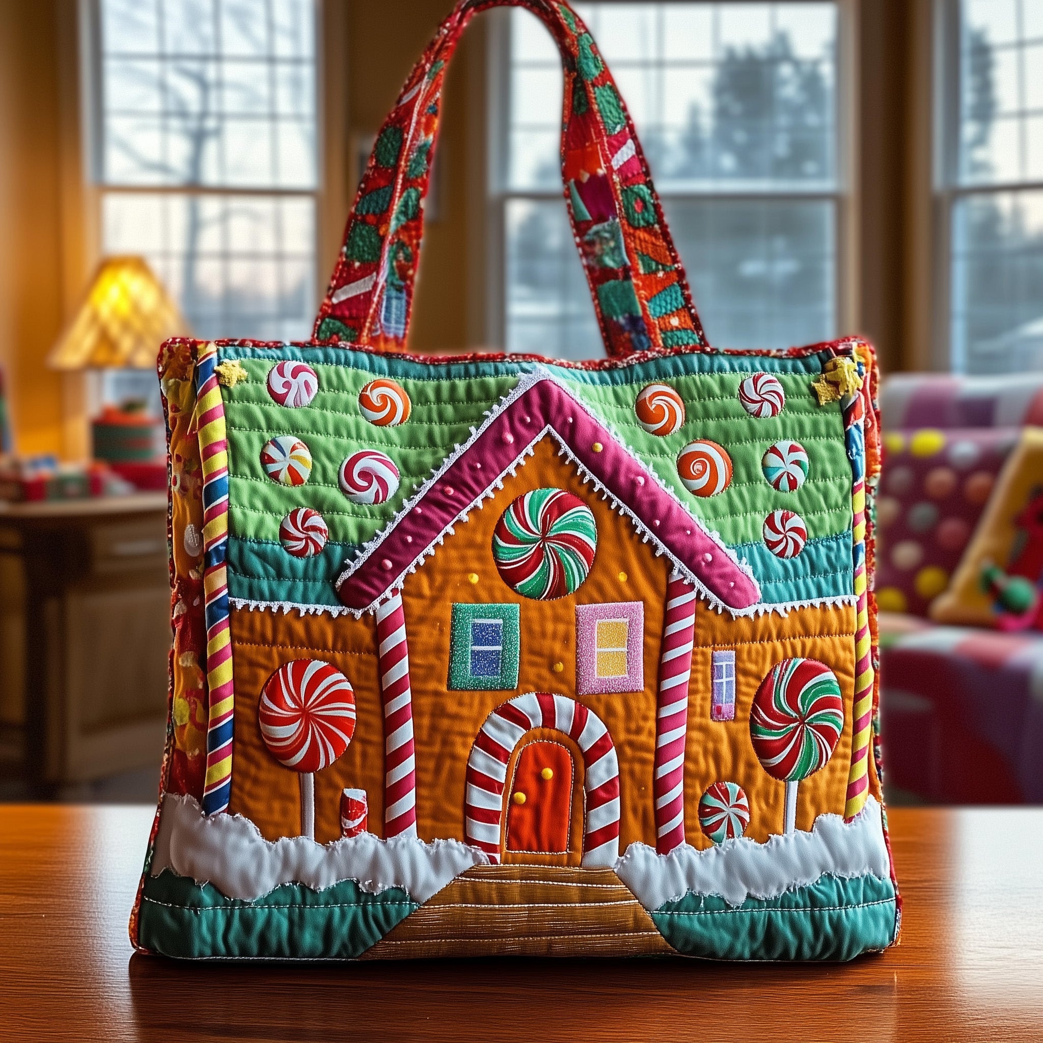 Sweet Gingerbread House Quilted Tote Bag GFTOTG408 – Willow Quilt