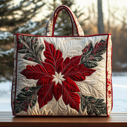Poinsettia Quilted Tote Bag GFTOTG566