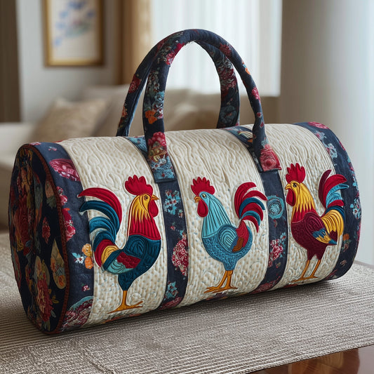 Whimsical Chicken Quilted Duffle Bag GFTOTG652