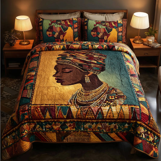 Golden Queen Quilted Duvet Cover Set GFTOTG660