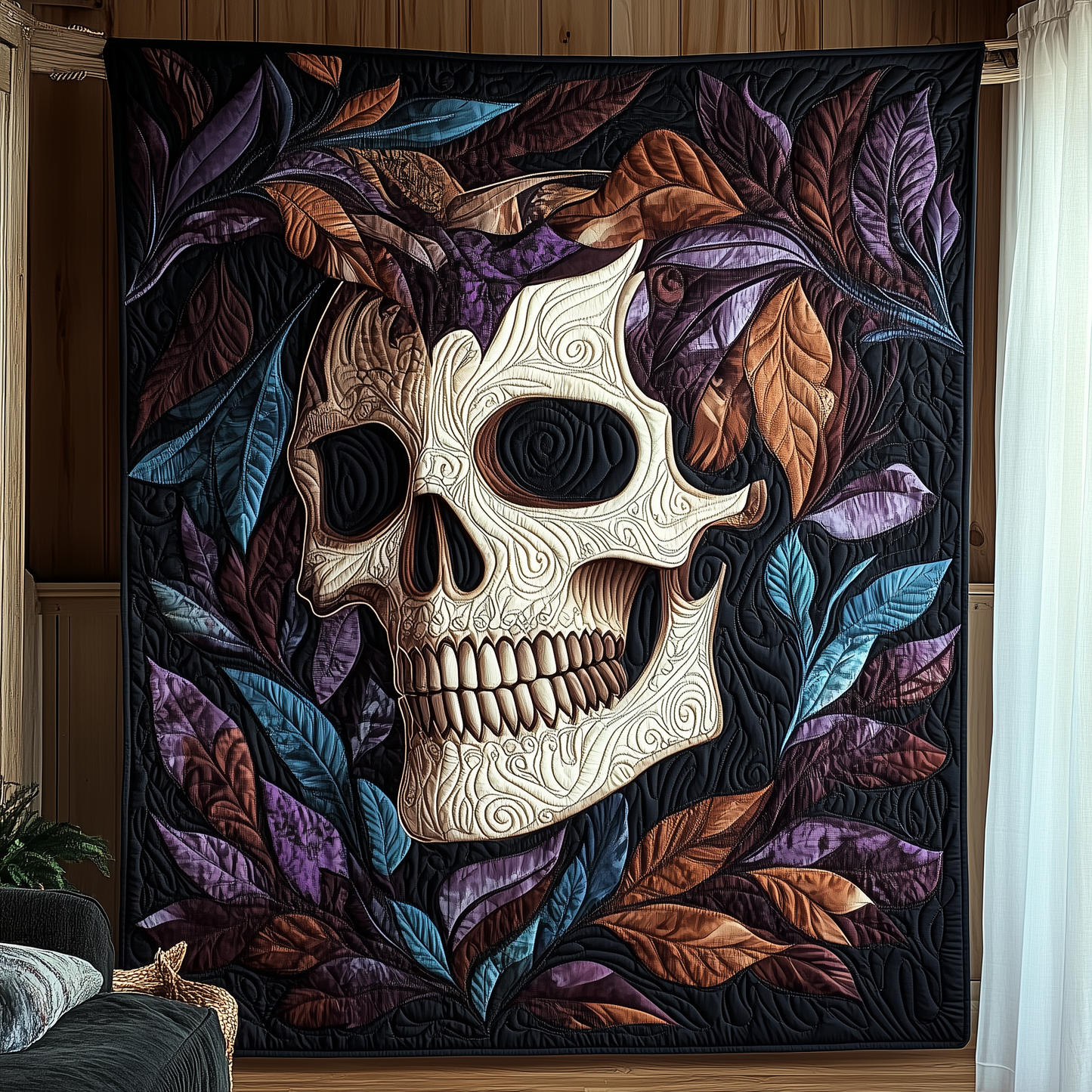 Nightbloom Skull Quilted Blanket GFTOTL1220