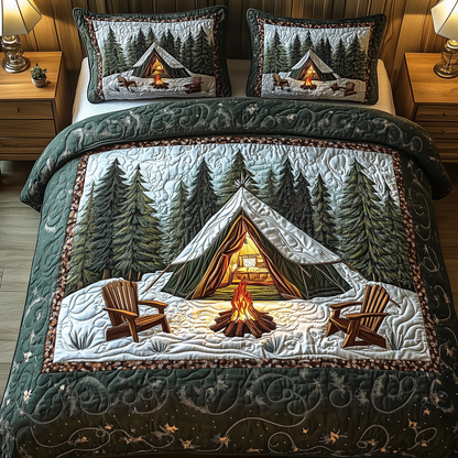 Peaceful Camping Life 3-Piece Quilted Bedding Set GFTOTL1538