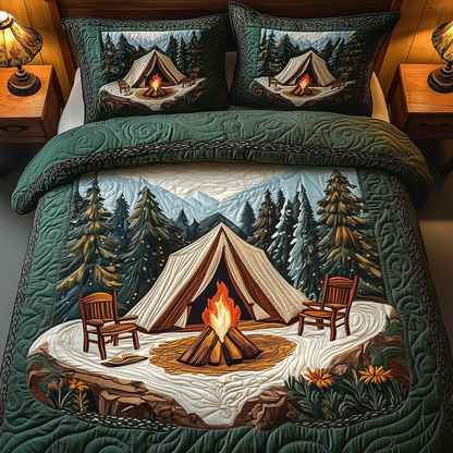 Peaceful Camping Life 3-Piece Quilted Bedding Set GFTOTL1543