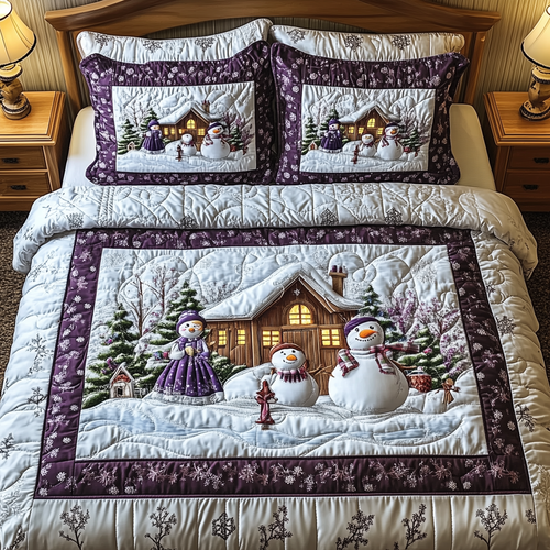 Purple Joy 3-Piece Quilted Bedding Set GFTOTL1646
