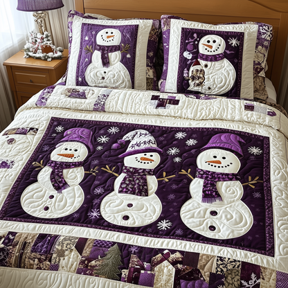 Purple Joy 3-Piece Quilted Bedding Set GFTOTL1653