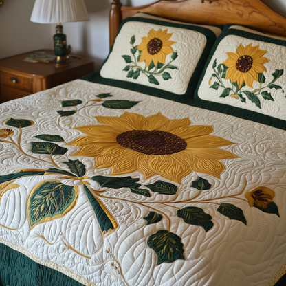 Sunflower 3-Piece Quilted Bedding Set GFTOTL1885
