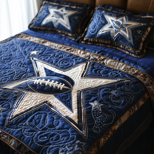 Cowboy Star 3-Piece Quilted Bedding Set GFTOTL2078
