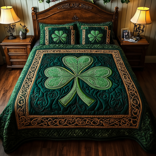 Celtic Shamrock 3-Piece Quilted Bedding Set GFTOTL2168