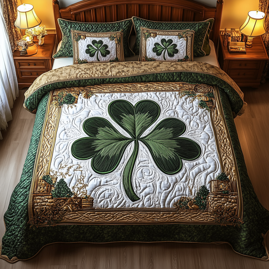 Celtic Shamrock 3-Piece Quilted Bedding Set GFTOTL2169