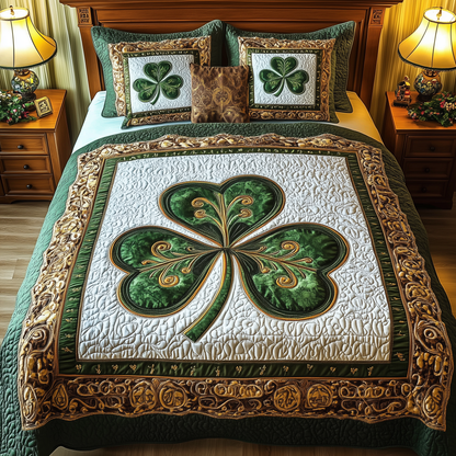 Celtic Shamrock 3-Piece Quilted Bedding Set GFTOTL2172