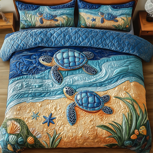 Turtle 3-Piece Quilted Bedding Set GFTOTL2229