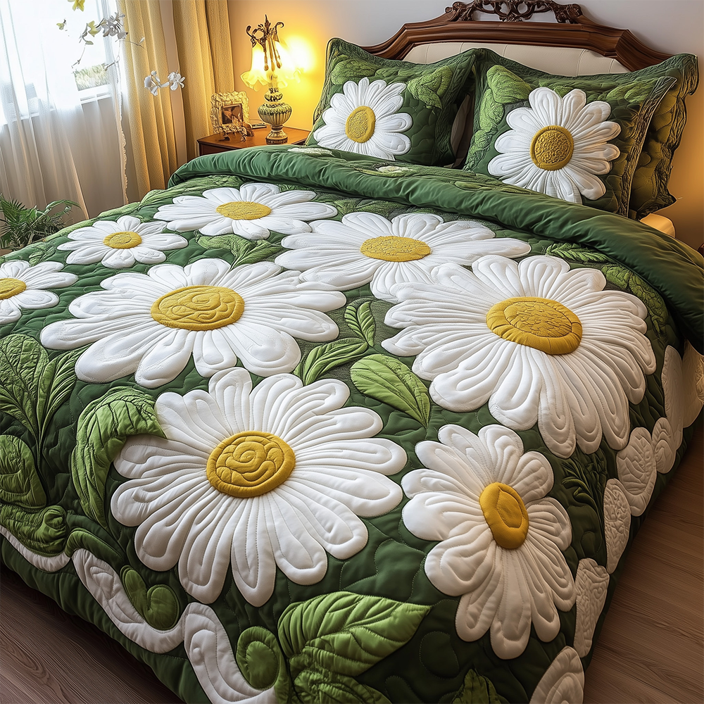 Daisy Garden 3-Piece Quilted Bedding Set GFTOTL2233