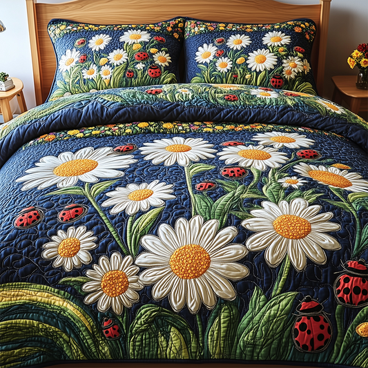 Daisy Garden 3-Piece Quilted Bedding Set GFTOTL2235