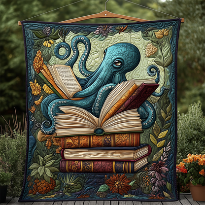 Reading Octopus Quilted Blanket GFTOTL2313