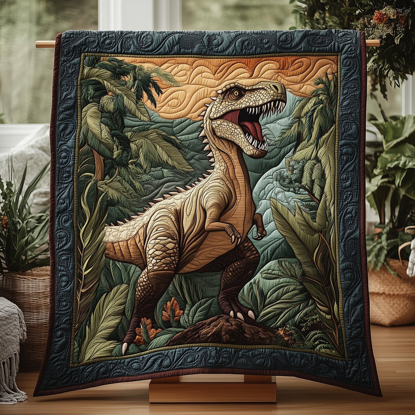 Raptor Dinosaur Quilted Blanket GFTOTL2527