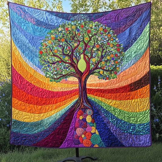 Yoga Chakra Tree of Life Quilted Blanket GFTOTL2640