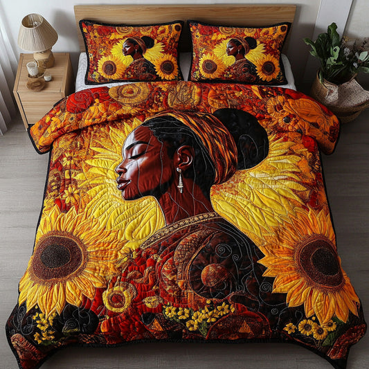 Black Diamond 3-Piece Quilted Bedding Set GFTOTL2713