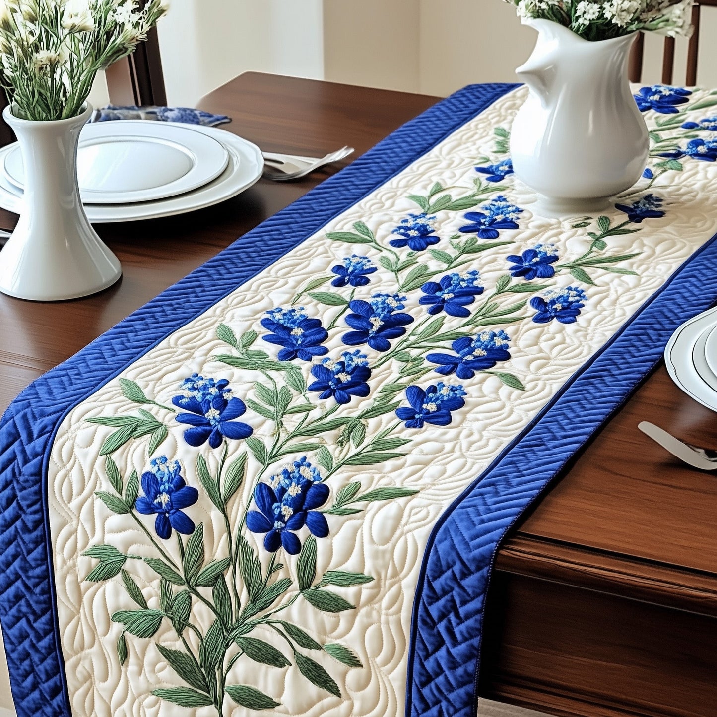Bluebonnet Quilted Table Runner GFTOTL3069