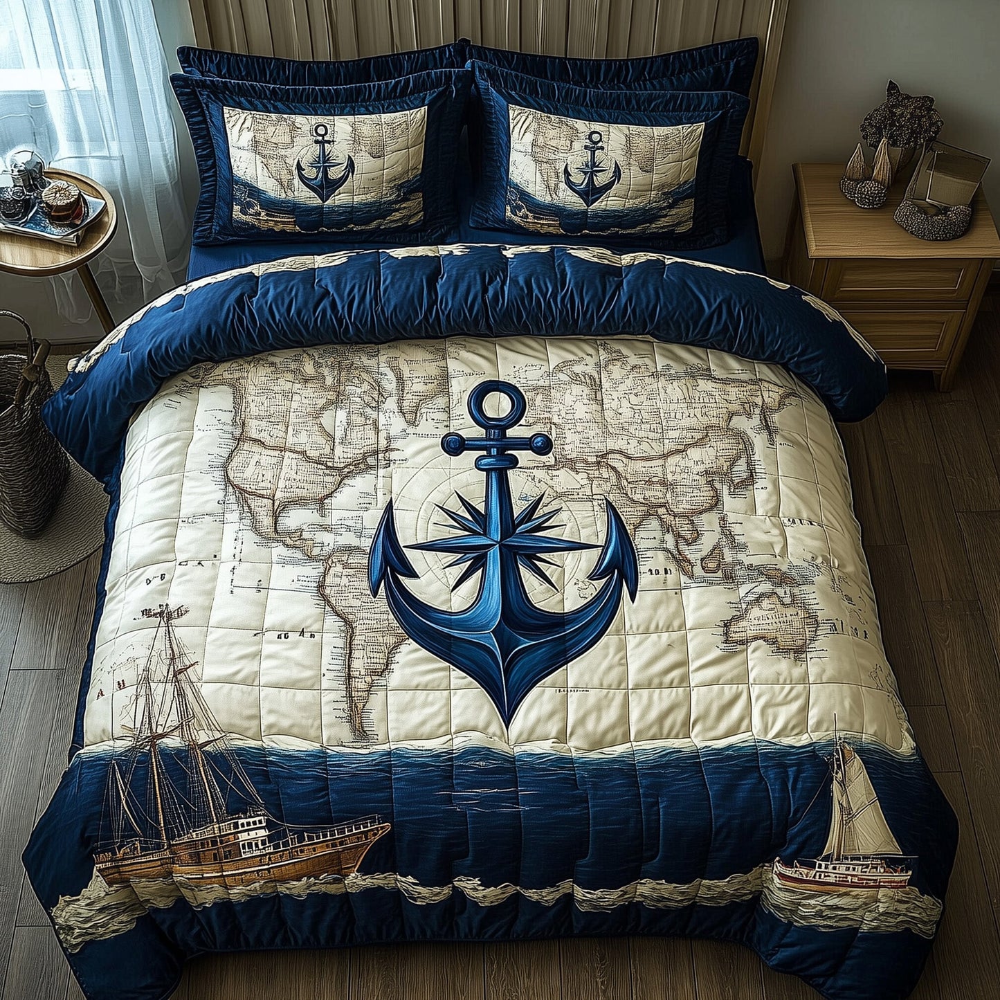 Nautical Anchor 3-Piece Duvet Cover Set GFTOTL3295