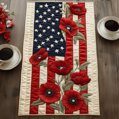 Remember And Honor Flowers Quilted Table Runner GFTOTL3309